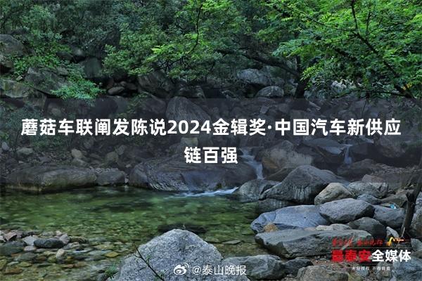 蘑菇车联阐发陈说2024金辑奖·中国汽车新供应链百强